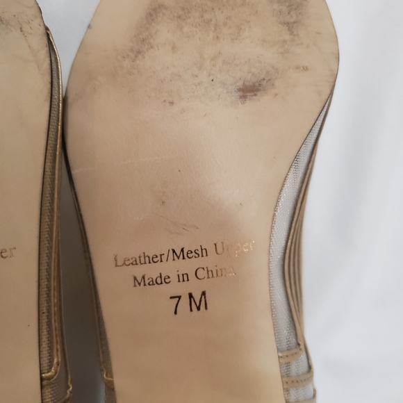 J. Renee Dressy Heels Gold Mesh 7M - Picture 4 of 13